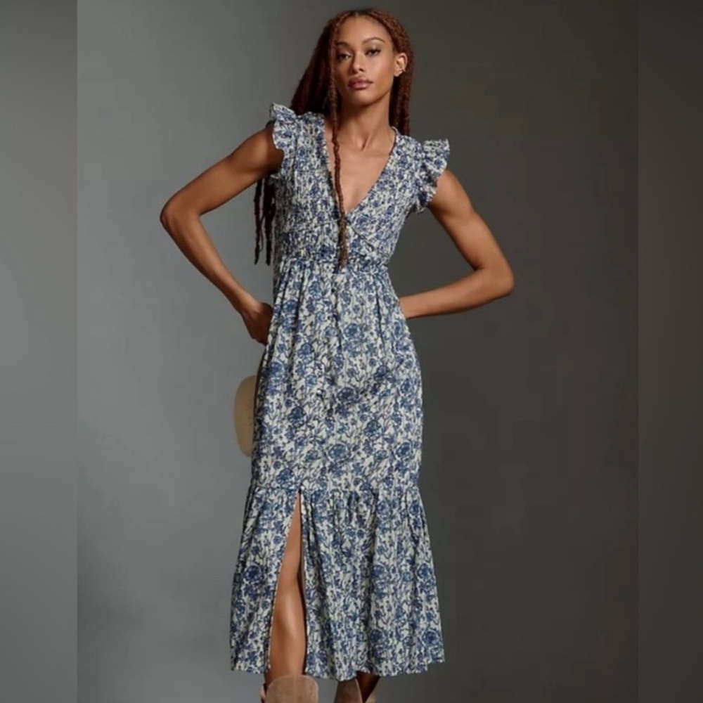 Anthropologie Peregrine Midi Dress Sz S